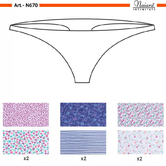 Braga mujer tanga Naiara 670 Pack de 2 BRAGAS