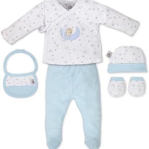 Interbaby Set Regalo Primera puesta bebé Sleep, 5 piezas en azul