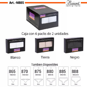 Braga mujer midi Naiara N885 Pack de 2 poliamida BRAGAS